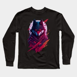 Evil Ninja Wolf Long Sleeve T-Shirt